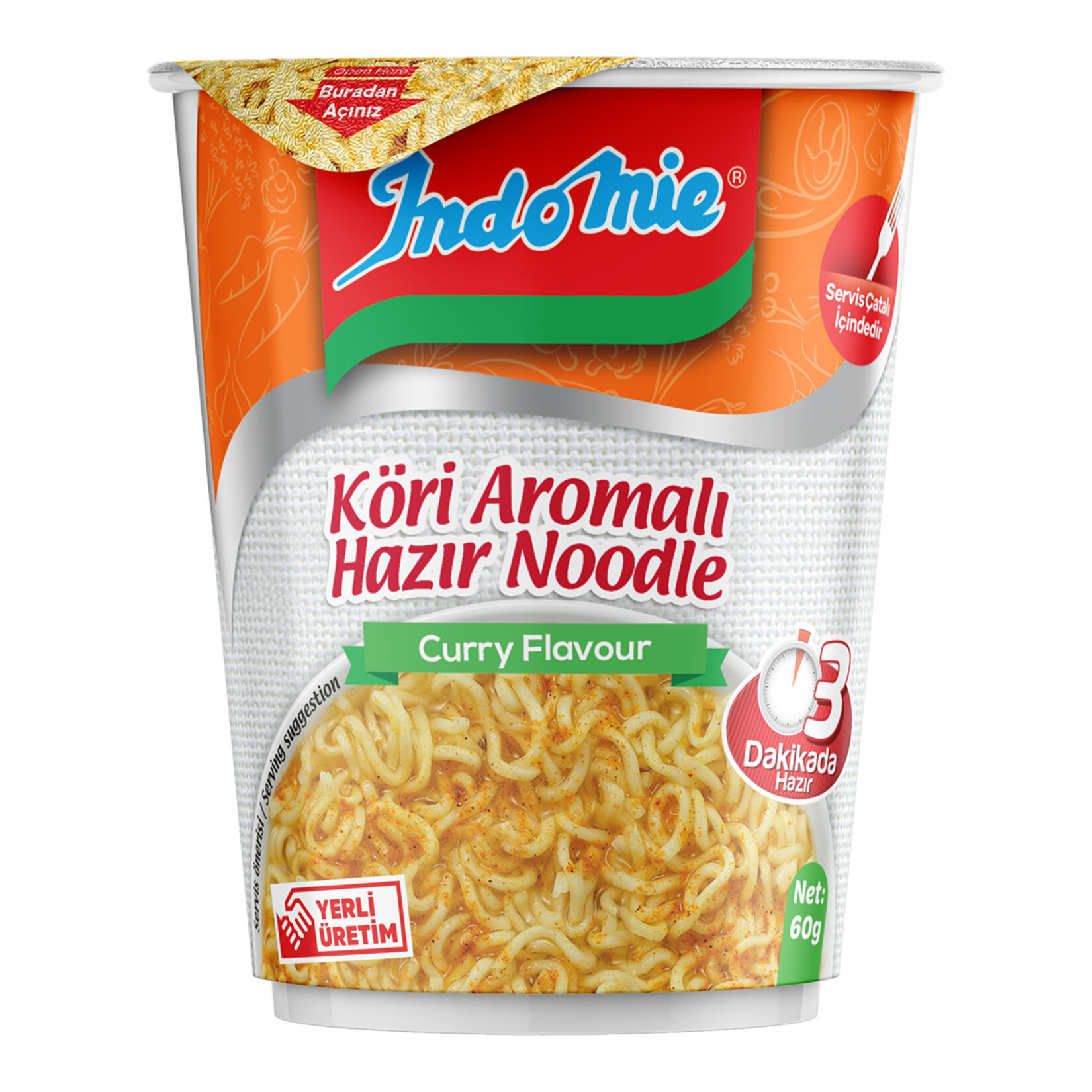 INDOMIE 60 GR BARDAK KORILI NOODLE MAKARNA