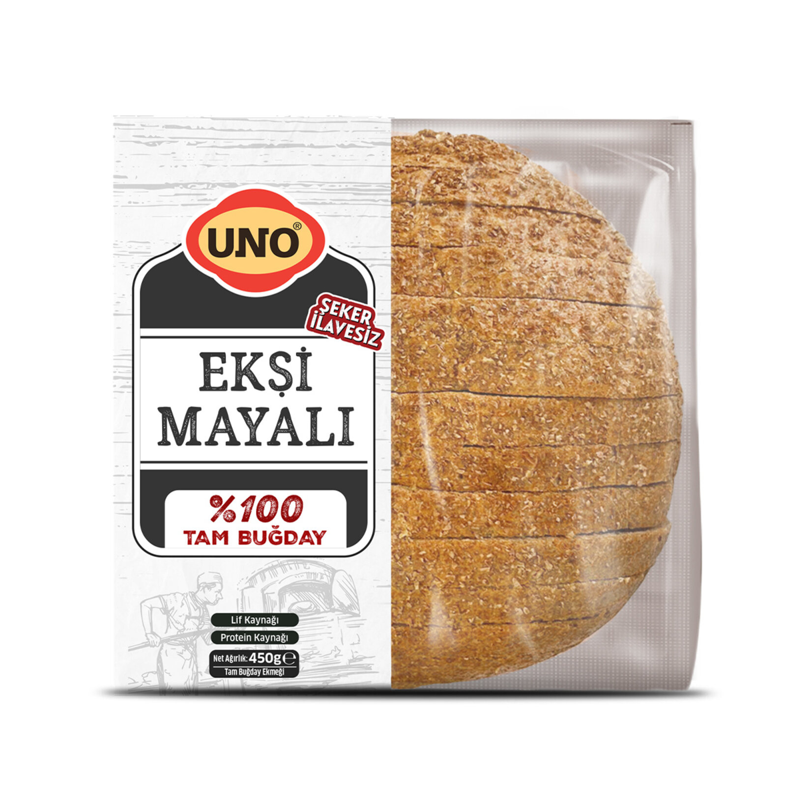 UNO 450 GR EKSI MAYALI TAM BUGDAY EKMEGI