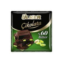 ULKER 65 GR KARE ANTEP FISTIKLI BITTER CIKOLATA
