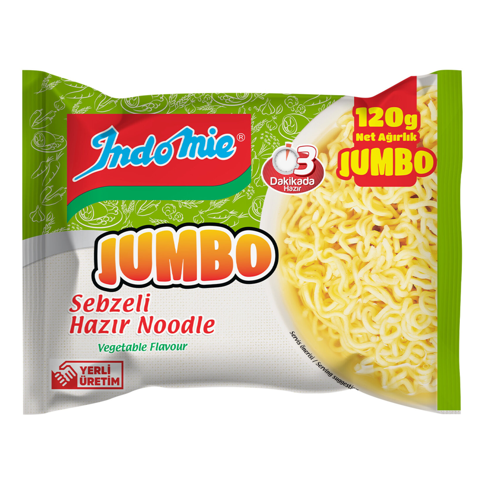 INDOMIE 120 GR JUMBO SEBZELI NOODLE MAKARNA
