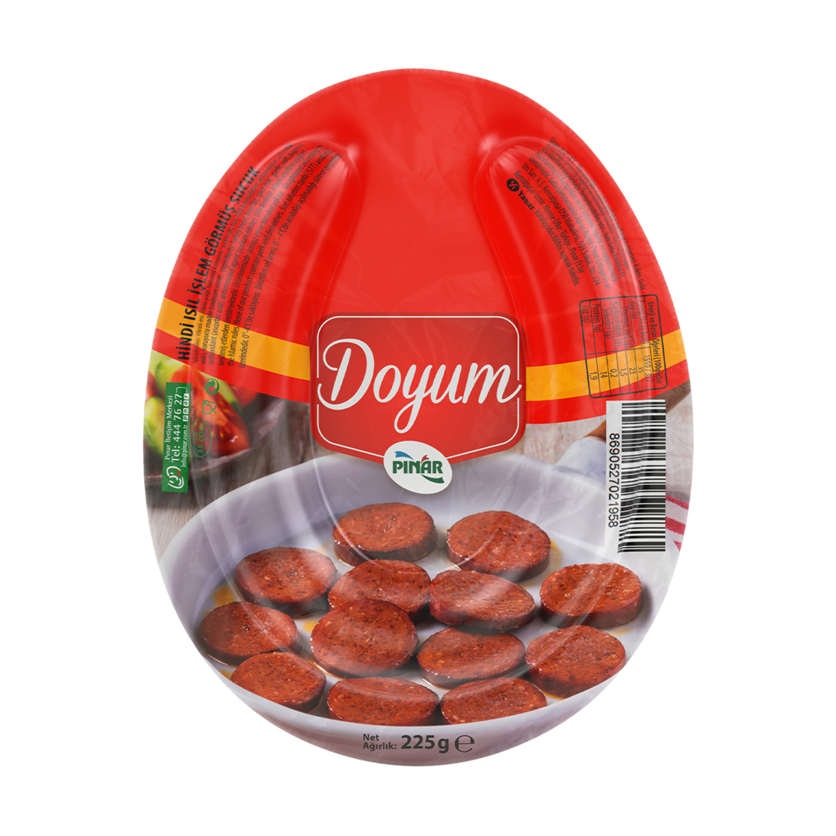 PINAR SUT 225 GR  DOYUM HINDI SUCUK