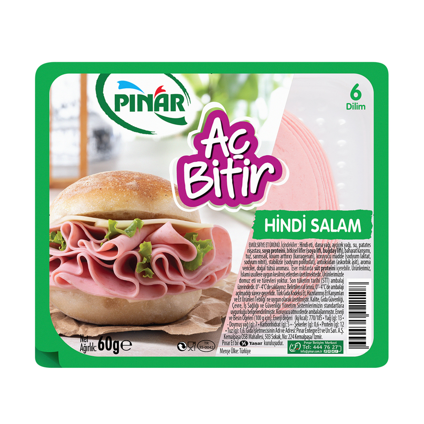 PINAR SUT 60 GR AC BITIR SALAM HINDI BYK DIL-152903208