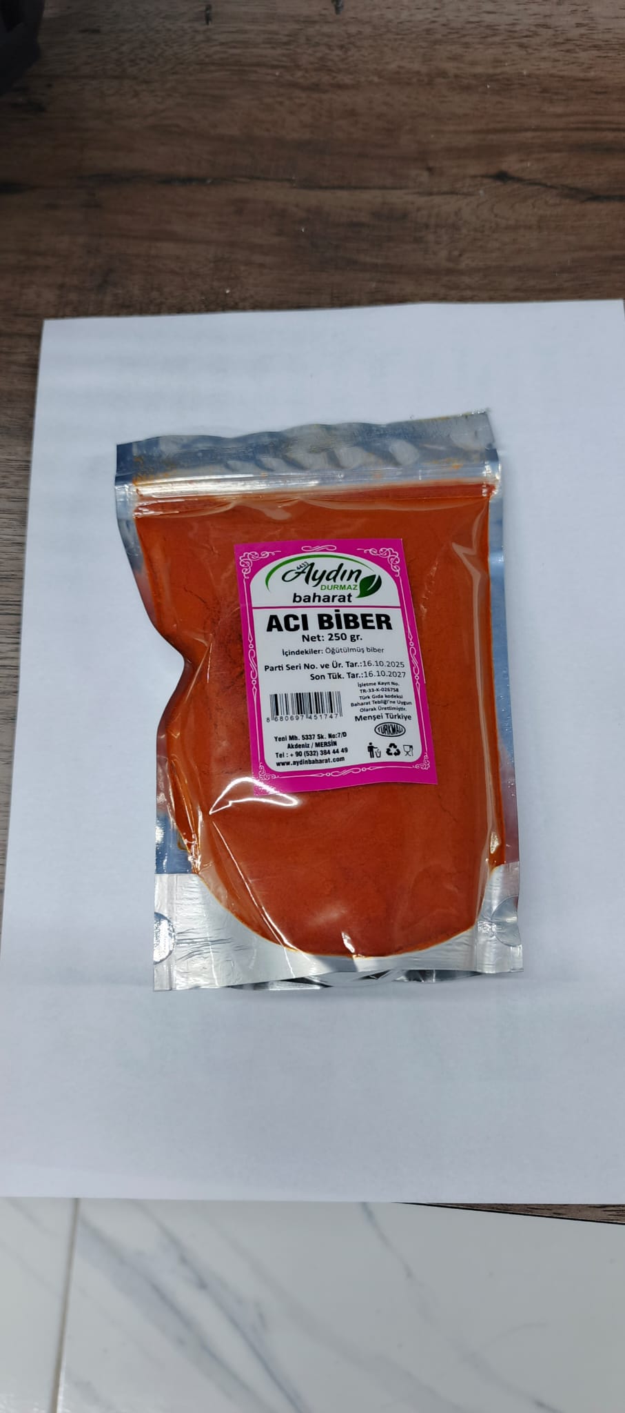 AYDIN TOZ BIBER 250GR